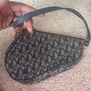Vintage Christian Dior Mini Saddle Clutch